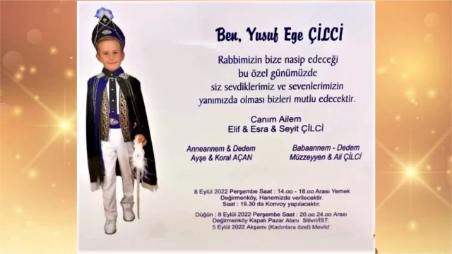 Yusuf Ege Çilci sünnet töreni (ELİF ESRA VE SEYİT ÇİLCİ)