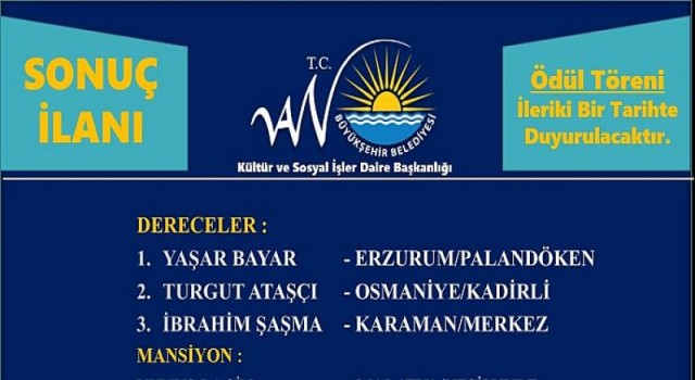 Büyükşehir’in Şiir Yarışması Sonuçlandı