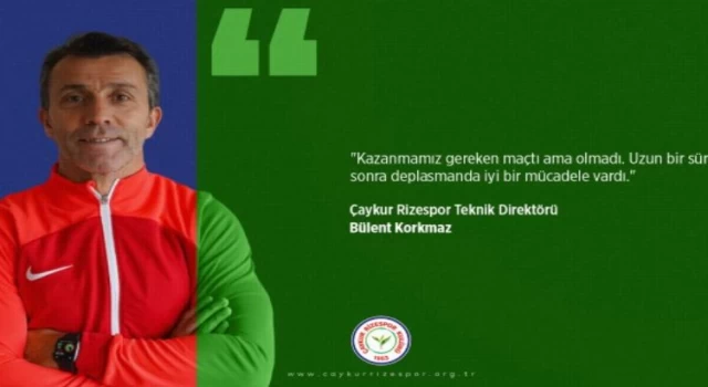 ÇAYKUR Rizespor Teknik Direktörü Kaymaz: ”Kazanmamız gereken maçtı”