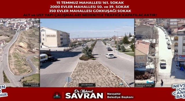 Nevşehir’de bu yollar trafiğe kapatılıyor