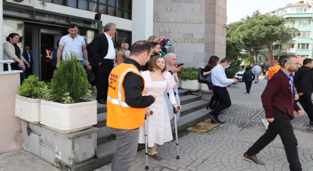 Bursa Milli Eğitim’de afet tatbikatı