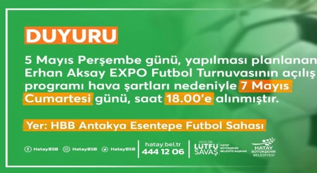 Erhan Aksay XPO Futbol Turnuvası’nın açılışı belli oldu