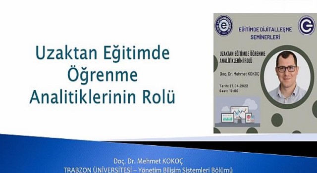 EÜ’den “Uzaktan Eğitimde Öğrenme Analitiklerinin Rolü” Semineri