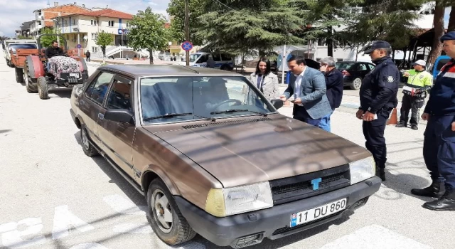 Pazaryeri ilçesinde ”Yayalar için 5 adımda güvenli trafik” uygulaması yapıldı