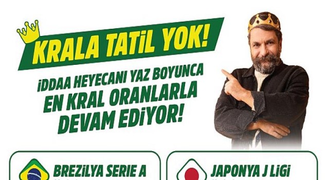 iddaa’da heyecan yaz boyunca en Kral Oranlarla devam ediyor