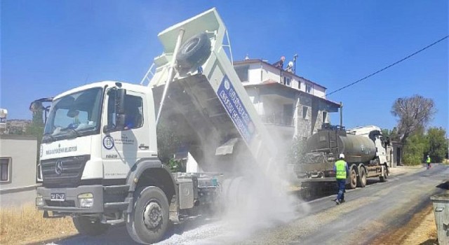 Bodrum Mumcular Mahalle yolu asfaltlandı