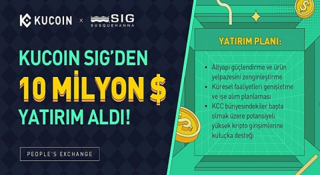 KuCoin, SIG’den 10 Milyon Dolar Yatırım Aldı