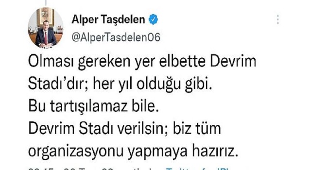 Taşdelen’den ODTÜ’ye mezuniyet çağrısı: Devrim Stadı verilsin, organizasyonu yapalım