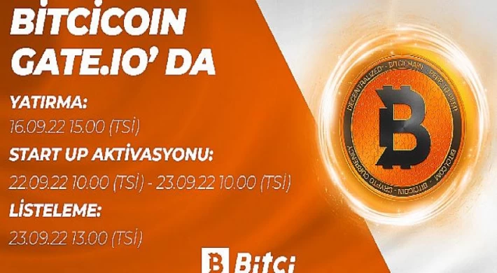 Bitcicoin Gate.io’da Listeleniyor İşlemler 23 Eylül’de Başlıyor