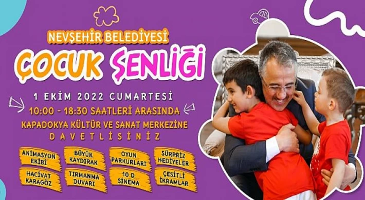 Nevşehir belediyesi’nden çocuk şenliği