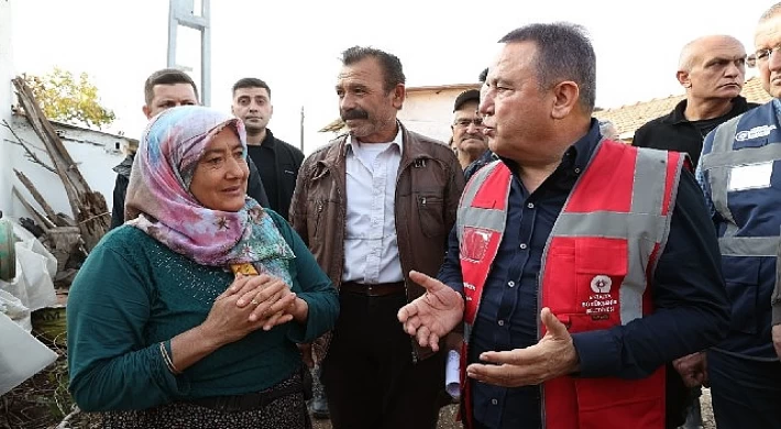 Antalya Büyükşehir Belediye Başkanı Muhittin Böcek Afet Bölgesinde