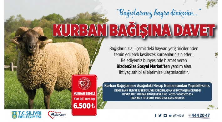 SİLİVRİ BELEDİYESİNDEN KURBAN BAĞIŞI KAMPANYASI