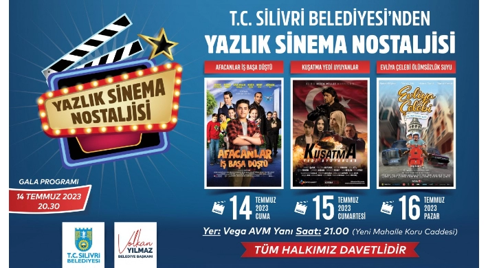 SİLİVRİ'DE YAZLIK SİNEMA HEYECANI BAŞLIYOR