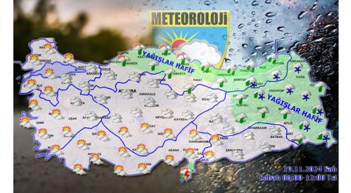 Türkiye geneli parçalı ve çok bulutlu... Doğu’da yağış var