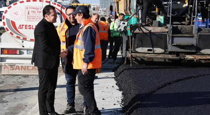 Başkan Balcıoğlu Asfalt Çalışmalarını Yerinde İnceledi