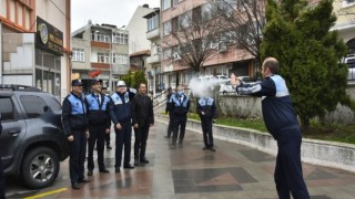 Malkara Belediyesi Zabıta Müdürlüğü Personellerine, Teorik ve Uygulamalı Olarak ”Göz Yaşartıcı Gaz Sprey Kullanımı Eğitimi” Verildi