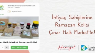 Kocaeli İzmit’te Çınar Halk Market ürünleri ihtiyaç sahiplerinin sofralarına ulaşıyor