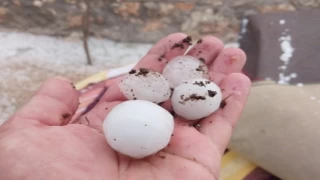 Adıyaman Besni’de dolu hasara neden oldu!