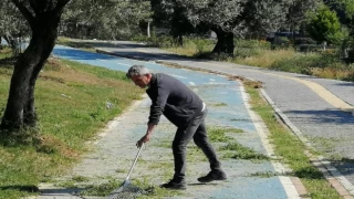 Balıkesir Edremit’te yeşil alanlara bakım