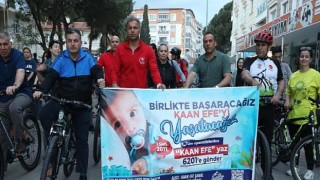 Kınık’ta Sma Hastası Kaan Efe Bebek İçin Pedallar Çevrildi