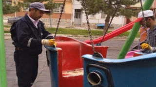 Kütahya’da park ve yeşil alanlarda bakım