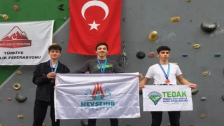 Nevşehirli sporcu tırmanışta şampiyonluğu elde etti