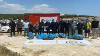 Edirne İbrice sahilinde deniz dibi temizliği