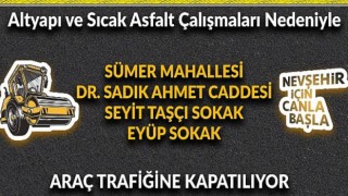 Sümer Mahallesi’nde Bu Yollar Sıcak Asfalt Çalışması Dolayısıyla Trafiğe Kapatılıyor