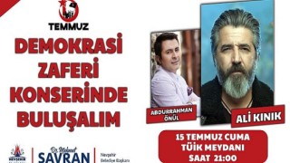 Ali Kınık Konseri 15 Temmuz Cuma Akşamı Yapılacak