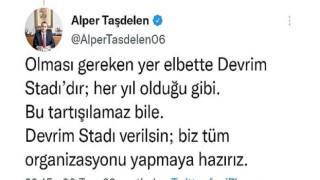 Taşdelen’den ODTÜ’ye mezuniyet çağrısı: Devrim Stadı verilsin, organizasyonu yapalım