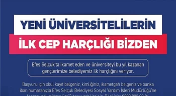 Efes Selçuklu Yeni Üniversitelilerin İlk Harçlıkları Belediyeden