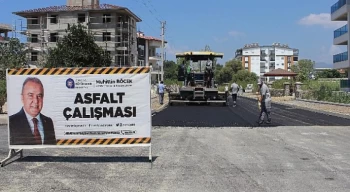 Gazipaşa Kültür Merkezi Yolu Sıcak Asfaltla Kaplandı