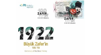 PTT’den Büyük Zaferin 100. Yılı Konulu Anma Pulu ve İlkgün Zarfı