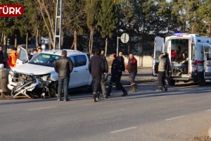 Değirmenköy'de un fabrikası önünde kaza