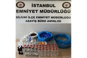 Silivri’de Kaçak Alkol Operasyonu: 280 Litre Etil Alkol ve Uyuşturucu Ele Geçirildi