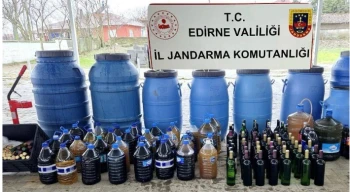 Edirne Uzunköprü’de Jandarma’dan sahte alkol operasyonu